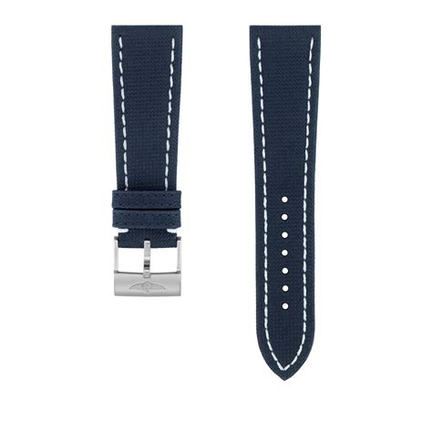 Blue military calfskin leather strap 